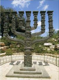 Menorah. One of the oldest symbols of the Jewish faith is the menorah, a seven-branched candelabrum used in the Temple.